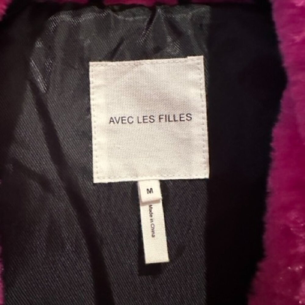 NWT - Avec Les Filles - Faux Fur Coat - HOT PINK - Picture 3 of 6